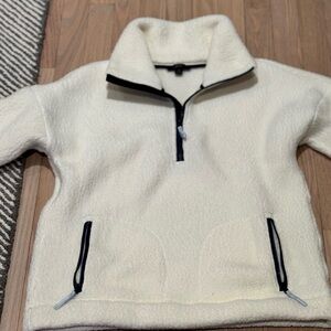 Cozy Cream Quarter-Zip Pullover fleece